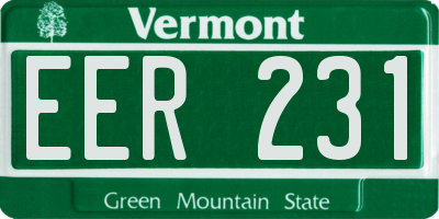 VT license plate EER231