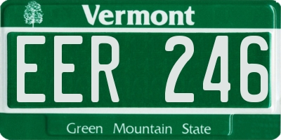 VT license plate EER246