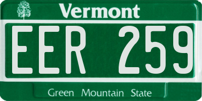VT license plate EER259