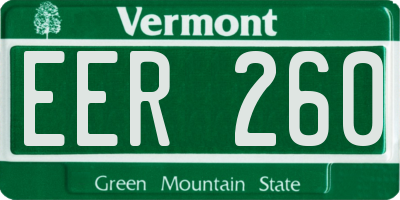 VT license plate EER260