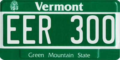 VT license plate EER300