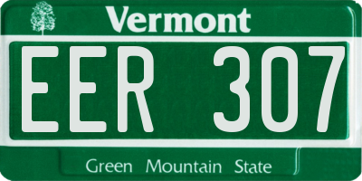 VT license plate EER307