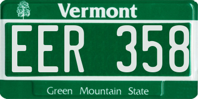 VT license plate EER358