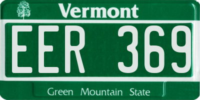 VT license plate EER369