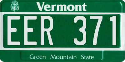 VT license plate EER371