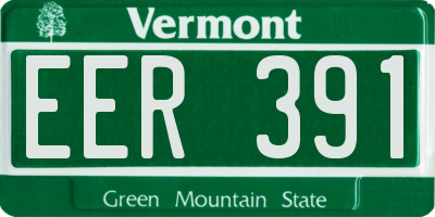 VT license plate EER391