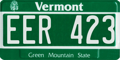 VT license plate EER423