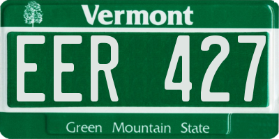 VT license plate EER427