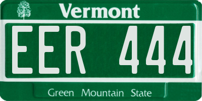 VT license plate EER444