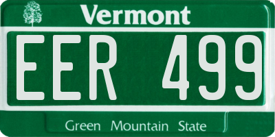 VT license plate EER499
