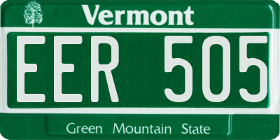 VT license plate EER505