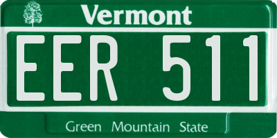 VT license plate EER511