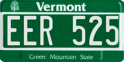 VT license plate EER525