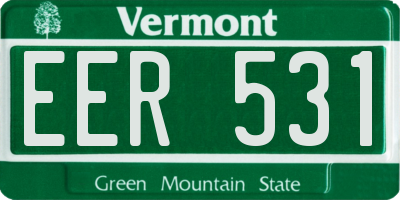 VT license plate EER531