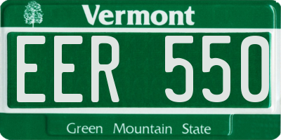 VT license plate EER550