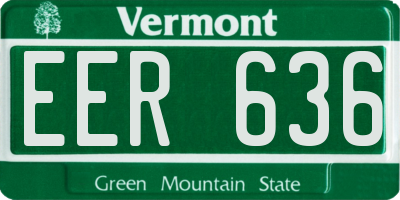 VT license plate EER636