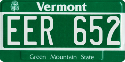 VT license plate EER652