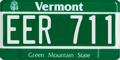 VT license plate EER711