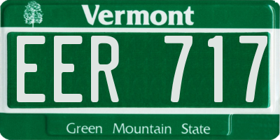 VT license plate EER717
