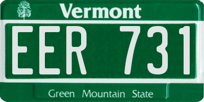 VT license plate EER731