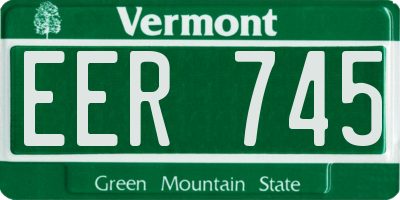 VT license plate EER745