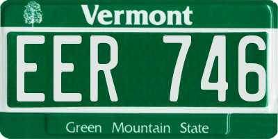 VT license plate EER746