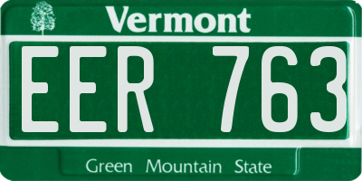 VT license plate EER763