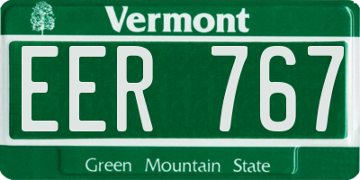 VT license plate EER767