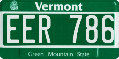 VT license plate EER786
