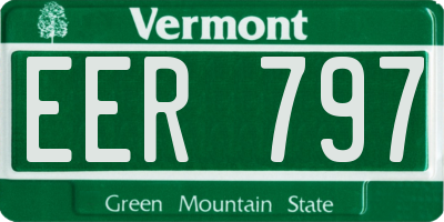 VT license plate EER797