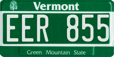 VT license plate EER855