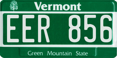 VT license plate EER856
