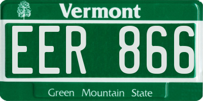 VT license plate EER866