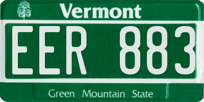 VT license plate EER883