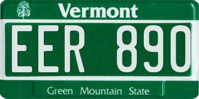 VT license plate EER890