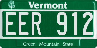 VT license plate EER912