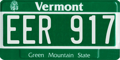 VT license plate EER917