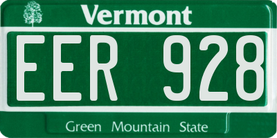 VT license plate EER928