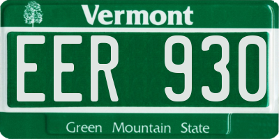 VT license plate EER930