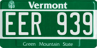 VT license plate EER939