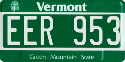 VT license plate EER953