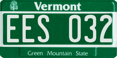 VT license plate EES032