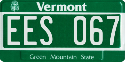 VT license plate EES067