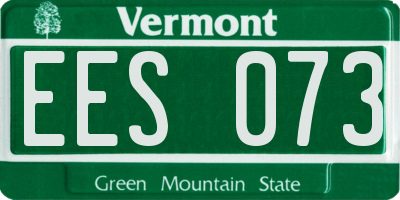 VT license plate EES073