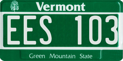 VT license plate EES103