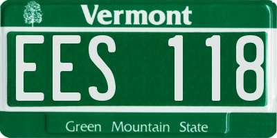 VT license plate EES118