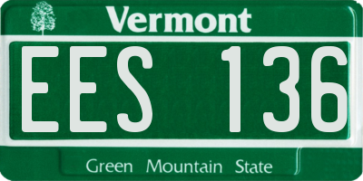 VT license plate EES136