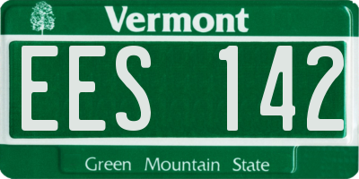 VT license plate EES142