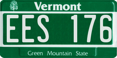 VT license plate EES176