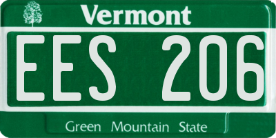 VT license plate EES206